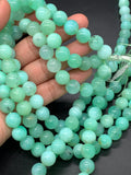 Chrysoprase Round Beads • 11- 11.50 mm Size • Code #10 • AAAA quality • Length 40 Cm • Natural Chrysoprase beads • Origin Australia