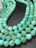 Chrysoprase Round Beads • 11- 11.50 mm Size • Code #10 • AAAA quality • Length 40 Cm • Natural Chrysoprase beads • Origin Australia