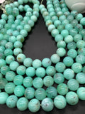 Chrysoprase Round Beads • 12 mm Size • Code #12 •  AAA quality • Length 40 Cm • Natural Chrysoprase beads • Origin Australia