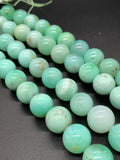 Chrysoprase Round Beads • 14 mm Size • Code #14 •  AAA quality • Length 40 Cm • Natural Chrysoprase beads • Origin Australia