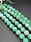 Chrysoprase Round Beads • 14 mm Size • Code #14 •  AAA quality • Length 40 Cm • Natural Chrysoprase beads • Origin Australia