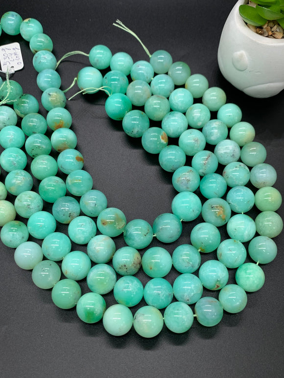 Chrysoprase Round Beads • 15- 17 mm Graduated Size • Code #16 •  AAA quality • Length 40 Cm • Natural Chrysoprase beads • Origin Australia