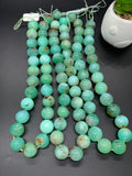 Chrysoprase Round Beads • 15 mm Size • Code #17 • AAA quality • Length 40 Cm • Natural Chrysoprase beads • Origin Australia