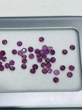3MM Rhodolite Garnet Round Faceted ,Pack of 8 pcs - Rhodolite Garnet Cut Cabochon - Garnet Loose Stone -AAA Quality Stones , Purple Garnet