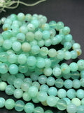 Chrysoprase Round Beads • 5.5 mm Size • AAA quality • Length 40 Cm • Natural Chrysoprase beads • Origin Australia