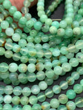 Chrysoprase Round Beads • 5.5 mm Size • AA quality • Length 40 Cm • Natural Chrysoprase beads • Origin Australia