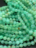 Chrysoprase Round Beads • 6-7 mm Size • AAA quality • Length 40 Cm • Natural Chrysoprase beads • Origin Australia