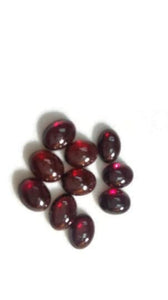 Garnet Oval 9X11 MM Cabs, Pack of 6 Pieces, Good quality Cabochons , natural red garnet , garnet cabs , Origin India