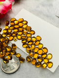 Citrine Cabochon 6x8 mm size - Pack of 4 Pcs - Brandy Color - AAA Quality - Citrine Oval Cabochons - Natural Citrine Cabs