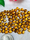 Citrine Oval Cabochon 4-5x6 mm size - Pack of 8 Pcs - Brandy Color - AAA Quality - Natural Citrine Cabs