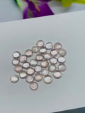 Morganite Round Cabochon • 4 mm Size • Pack of 10 Pcs • AAA Quality • Natural Morganite Round Cabochon • Morganite Cabs