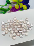 Morganite Round Cabochon • 5 mm Size • Pack of 8 Pcs • AAA Quality • Natural Morganite Round Cabochon • Morganite Cabs
