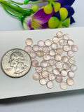 Morganite Round Cabochon • 6 mm Size • Pack of 6 Pcs • AAA Quality • Natural Morganite Round Cabochon • Morganite Cabs