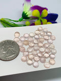 Morganite Round Cabochon • 7 mm Size • Pack of 6 Pcs • AAA Quality • Natural Morganite Round Cabochon • Morganite Cabs