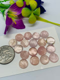 Morganite Round Cabochon • 9 mm Size • Pack of 4 Pcs • AAA Quality • Natural Morganite Round Cabochon • Morganite Cabs