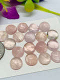 Morganite Round Cabochon • 11 mm Size  • Pack of 2 Pcs •  AAA Quality • Natural Morganite Round Cabochon • Morganite Cabs