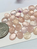 Morganite Oval Cabochon • 8x10 mm Size • Pack of 4 Pcs • AAA Quality • Natural Morganite Cabochon • Morganite Cabs