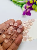 Morganite Oval Cabochon • 8x10  mm Size  • Pack of 4 Pcs •  AAA Quality • Natural Morganite  Cabochon • Morganite Cabs