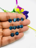 London Blue Topaz 10mm Faceted Round -- AAA Quality - Pack 1 Piece - Natural London Blue Topaz Stone - Loose gemstone