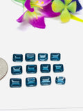 Blue Topaz Faceted Rectangle - 6x8 mm Size - AAA Quality - Pack 1 Piece - Natural London Blue Topaz Stone - Loose gemstone