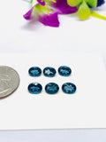 Blue Topaz Faceted Oval 4X6mm Size - AAA Quality - Pack 4 Piece - Natural London Blue Topaz Stone - Loose gemstone