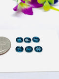 Blue Topaz  Faceted  Oval 4X6mm Size -  AAA Quality  - Pack 4 Piece -  Natural London Blue Topaz Stone -  Loose gemstone