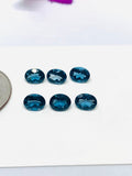 Blue Topaz Faceted Oval - 6x8 mm Size - AAA Quality - Pack 1 Piece - Natural London Blue Topaz Stone - Loose gemstone