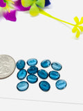 Blue Topaz Faceted Oval - 8x10 mm Size - AAA Quality - Pack 1 Piece - Natural London Blue Topaz Stone - Loose gemstone