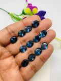 Blue Topaz Faceted Oval - 8x10 mm Size - AAA Quality - Pack 1 Piece - Natural London Blue Topaz Stone - Loose gemstone