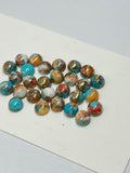 6MM Turquoise oyster copper Cabochon • AAA Quality • Pack of 6 Pieces Natural Turquoise Cabs • Oyster Copper Turquoise