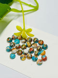 6MM Turquoise oyster copper Cabochon •  AAA Quality • Pack of 6 Pieces Natural Turquoise Cabs • Oyster Copper Turquoise