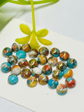 6MM Turquoise oyster copper Cabochon • AAA Quality • Pack of 6 Pieces Natural Turquoise Cabs • Oyster Copper Turquoise