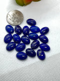 10X14MM Lapis Lazuli Cabochon | Pack of 2 Pcs | AAA Quality | Lapis Cabochons | Lapis oval Cabochons | Lapis Golden Pyrite,