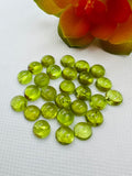 9MM Peridot Round Cabs , pack of 1 Pc. Natural Peridot cabochon, loose gemstone cab.