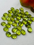 Peridot Oval 6X8MM Cabochons, AA Quality , Pack of 2 Pcs. natural peridot .