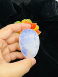 Moonstone Cabochon 56X39MM  Blue Flash Code D1 Natural Rainbow Moonstone Cabochon Weight 36.3-gm AAA . Moonstone Cabs