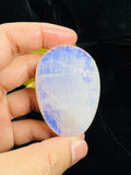 Moonstone Cabochon 56X39MM  Blue Flash Code D1 Natural Rainbow Moonstone Cabochon Weight 36.3-gm AAA . Moonstone Cabs