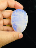 Moonstone Cabochon 56X39MM  Blue Flash Code D1 Natural Rainbow Moonstone Cabochon Weight 36.3-gm AAA . Moonstone Cabs