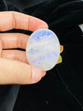Moonstone Cabochon 44X36MM Blue Flash Code D3 Natural Rainbow Moonstone Cabochon Weight 31.2-gm AAA . Moonstone Cabs