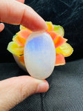 Moonstone Cabochon 42X27 MM Blue Flash Code D7 Natural Rainbow Moonstone Cabochon Weight 18.6-gm AAA . Moonstone Cabs