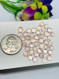 Morganite Round Cabochon • 7 mm Size  • Pack of 6 Pcs •  AAA Quality • Natural Morganite Round Cabochon • Morganite Cabs