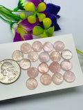 Morganite Round Cabochon • 11 mm Size  • Pack of 2 Pcs •  AAA Quality • Natural Morganite Round Cabochon • Morganite Cabs