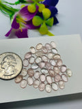 Morganite Oval Cabochon • 5x7 mm Size  • Pack of 10 Pcs •  AAA Quality • Natural Morganite  Cabochon • Morganite Cabs