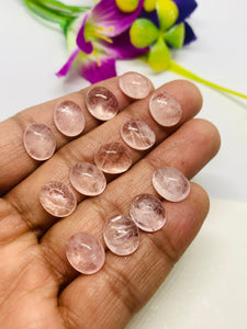 Morganite Oval Cabochon • 10x14  mm Size  • Pack of 1 Pcs •  AAA Quality • Natural Morganite  Cabochon • Morganite Cabs