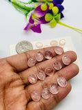 Morganite Oval Cabochon • 10x12 mm Size • Pack of 2 Pcs • AAA Quality • Natural Morganite Cabochon • Morganite Cabs