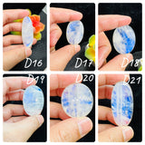 Moonstone Cabochon Code D16-D21 • AAA Quality • 100% Natural Rainbow Moonstone Cabochon • Moonstone Cabs • Origin India