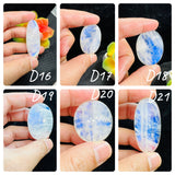 Moonstone Cabochon Code D16-D21 • AAA Quality •  100%  Natural Rainbow Moonstone Cabochon • Moonstone Cabs • Origin India