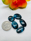 Shattuckite Cabochon Code #S32  Natural gemstone cabochon- pack of 5 pieces, 13.6G - Natural Shattuckite Cabs