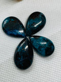 Shattuckite Cabochon Code #S32 Natural gemstone cabochon- pack of 4 pieces, 11.8 G - Natural Shattuckite Cabs