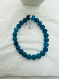 Neon Apatite Carving Bracelet, 8MM Carved Round Beads, length 7.5'' stretch bracelet